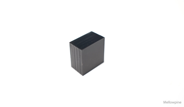 A piece of 10 mm black acrylic cut using xTool S1's 40W diode module