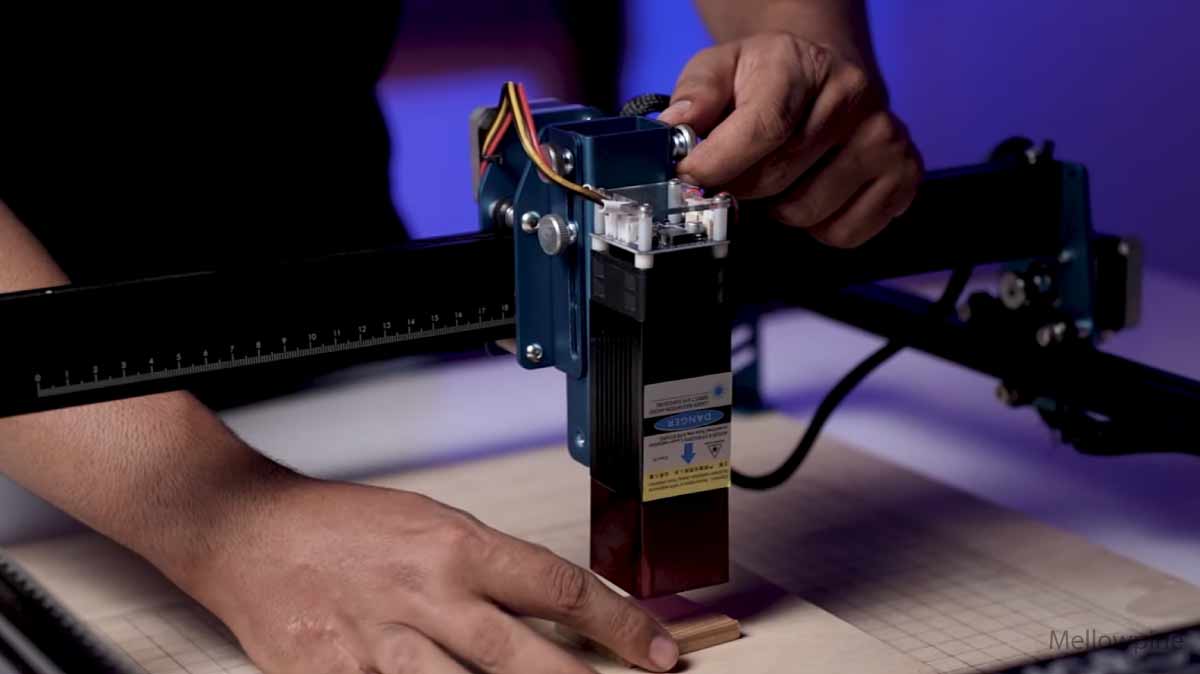 Working with a laser machine