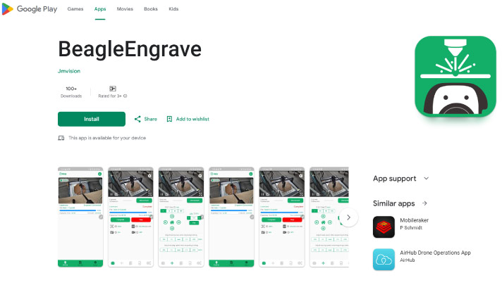 BeagleEngrave app in Google Play