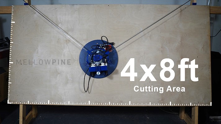 Cutting area size of Maslow M2 CNC machine