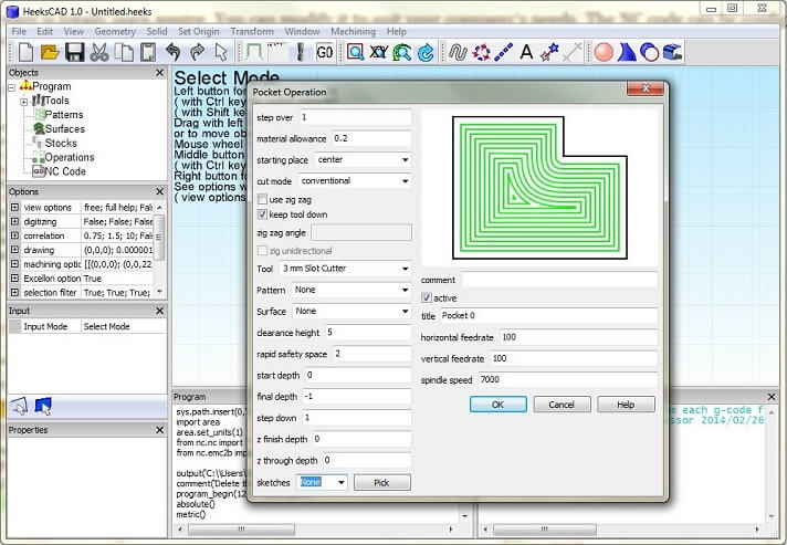 HeeksCNC Software