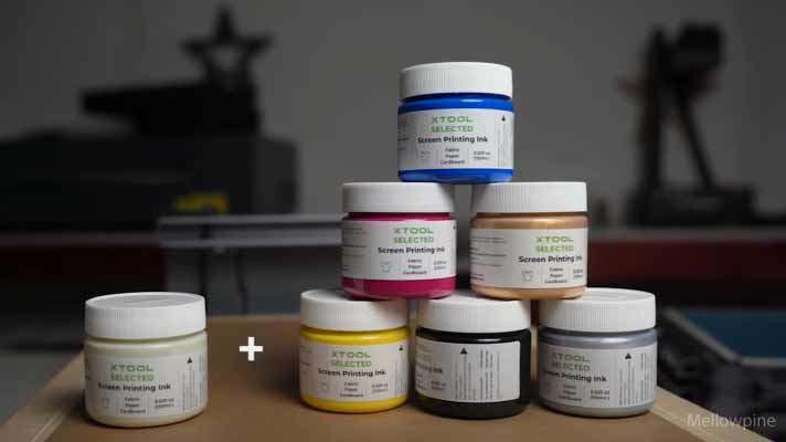 Inks provided with xTool screen printer
