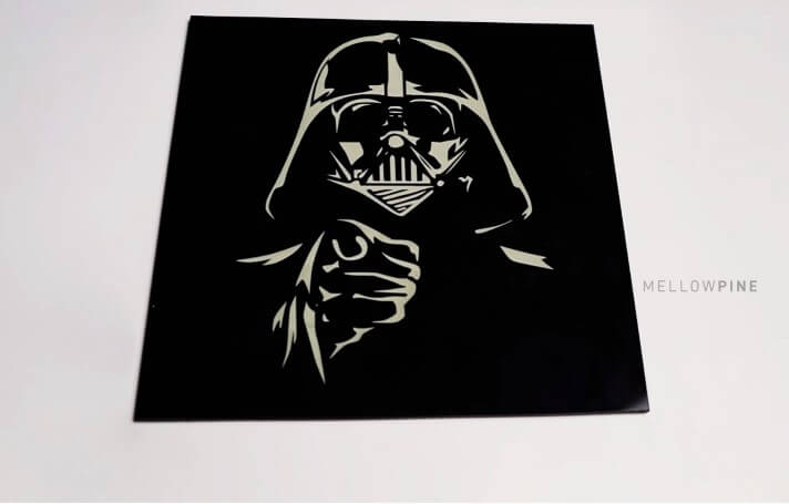 Laser engraving on black acrylic using ComMarker B4