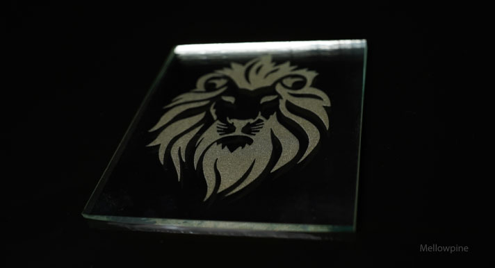 Mirror engraved using xTool P2