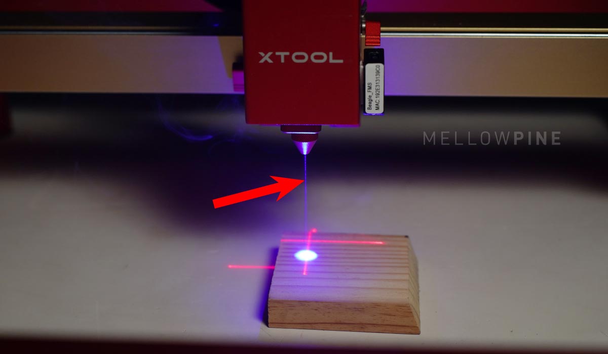 Narrow laser beam path