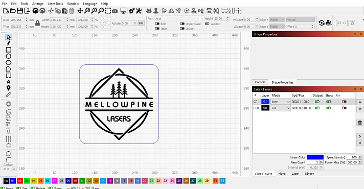 Preparing the design for cutting and engraving leather
