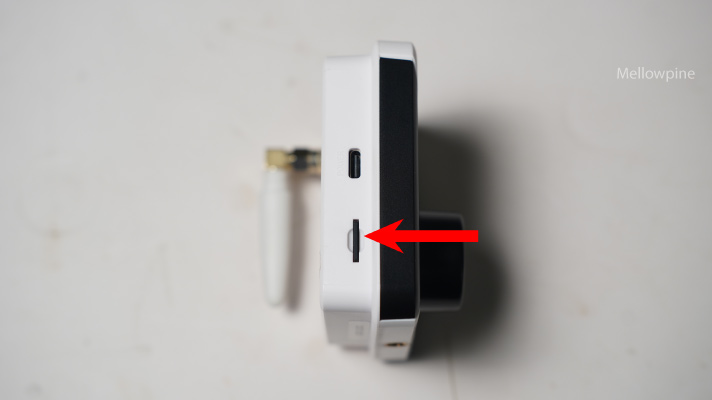 SD card installed on Lasercam