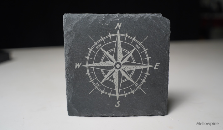 Slate engraved using xTool S1