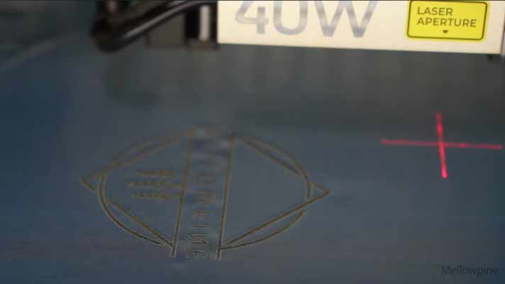 The design laser engraved on xTool's screen
