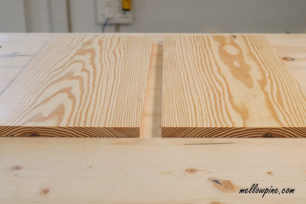 two sanded boards