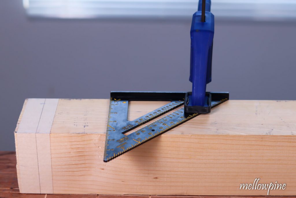 Clamping the speed square with wood