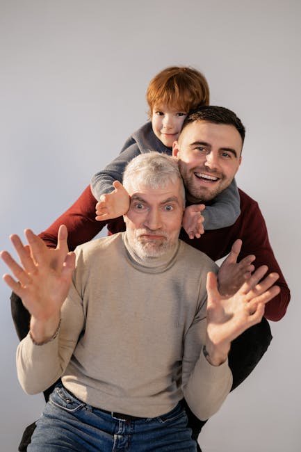 Grandparents playing with grandchildren